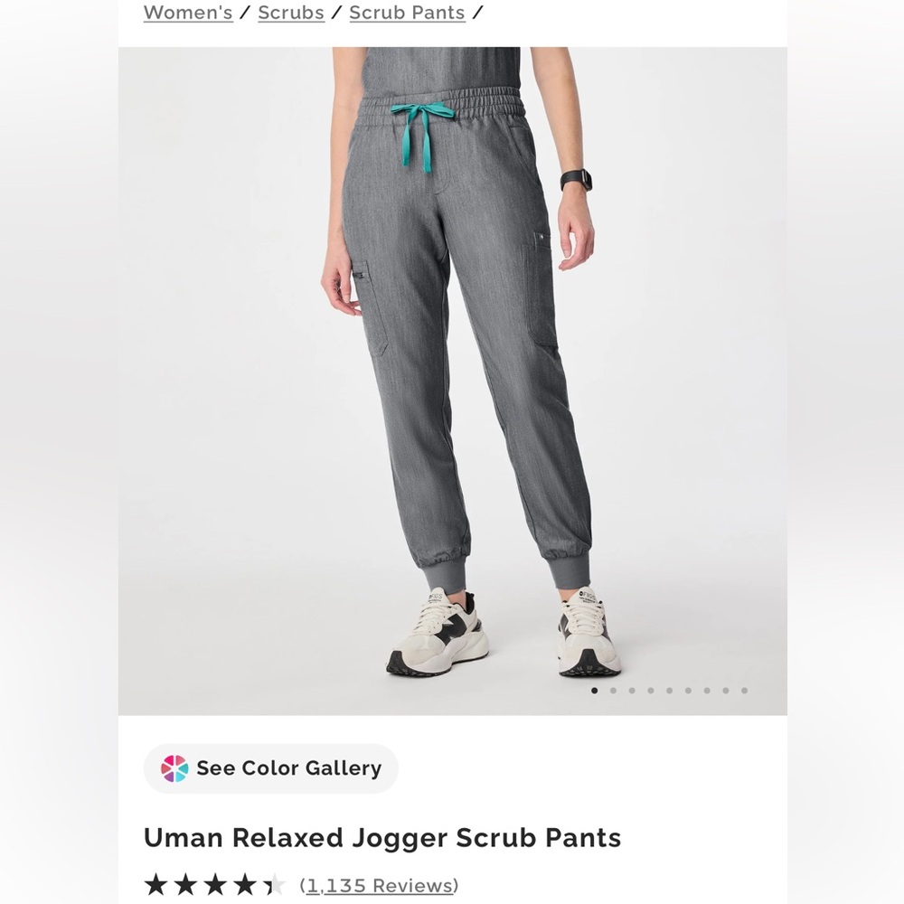 Uman jogger scrub pants in Graphite